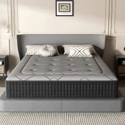 Matelas Ressorts 140x190 cm de Forme en Mousse et Ressorts, 25 cm Épaisseur