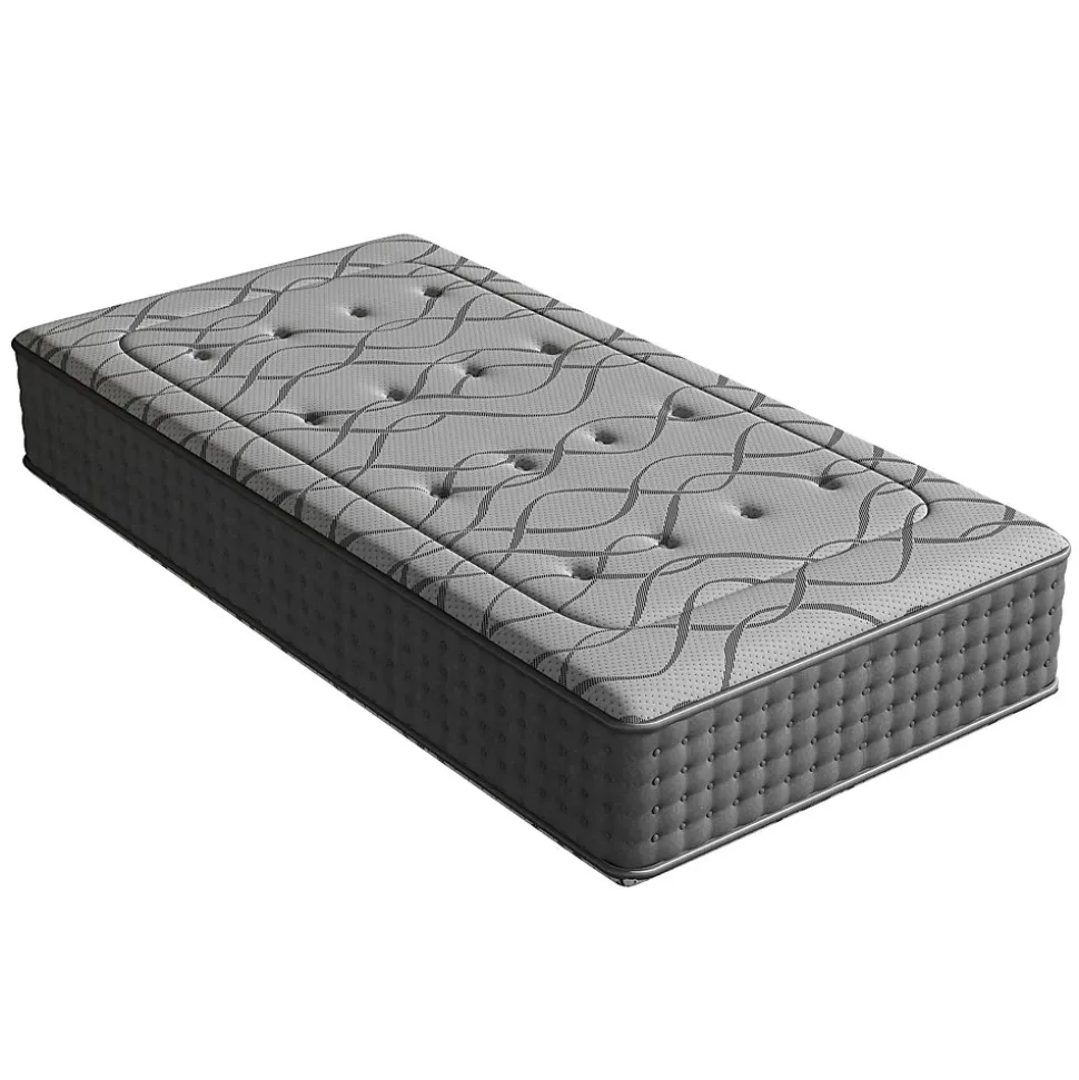 Matelas Ressorts 90x200 cm de Forme en Mousse et Ressorts, 30 cm Épaisseur