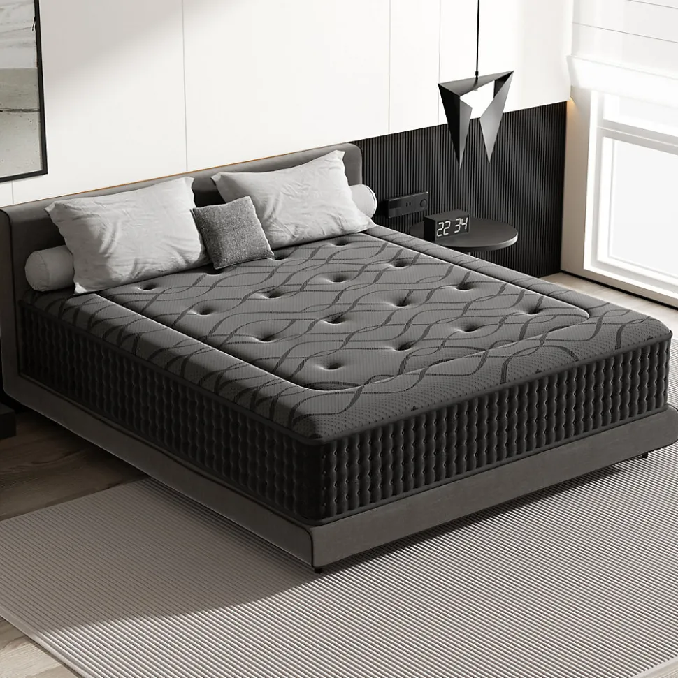 Matelas Ressorts 90x200 cm de Forme en Mousse et Ressorts, 30 cm Épaisseur