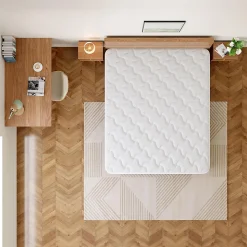 Matelas Ressorts 140x190cm de Forme en Mousse et Ressorts, 20 cm Épaisseur