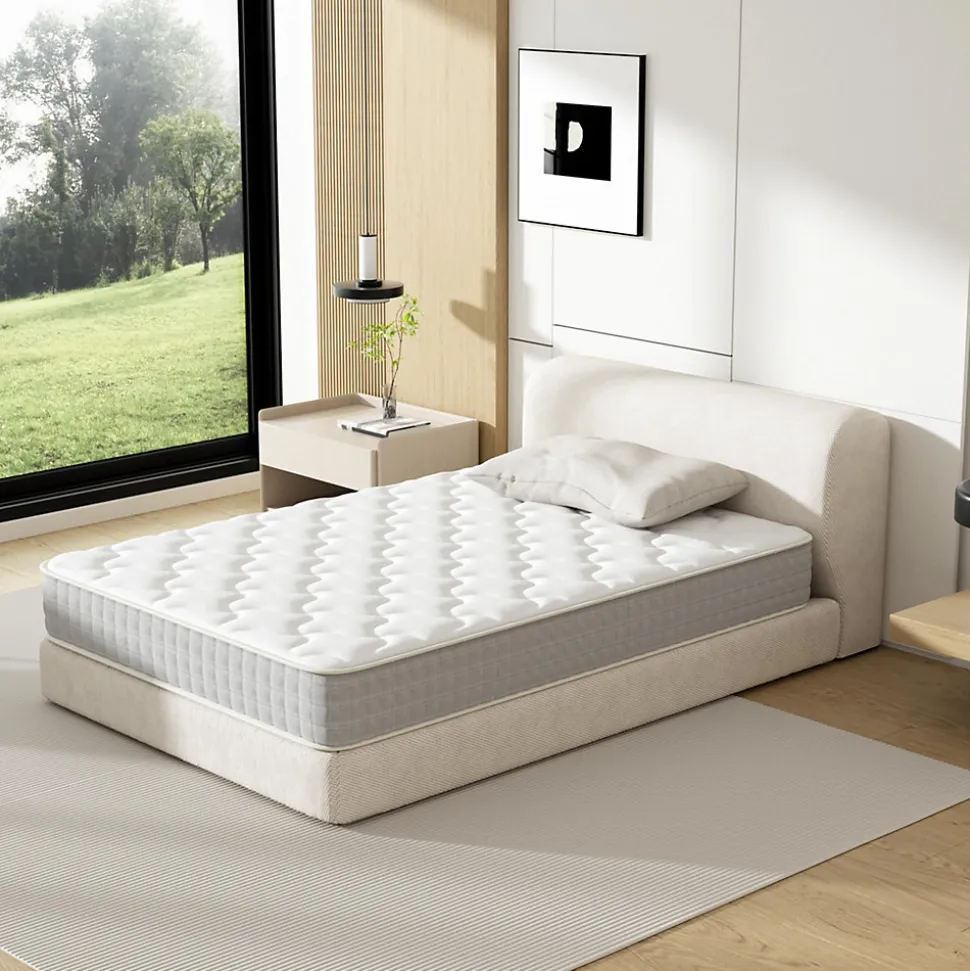 Matelas Ressorts 120x190cm de Forme en Mousse et Ressorts, 20 cm Épaisseur