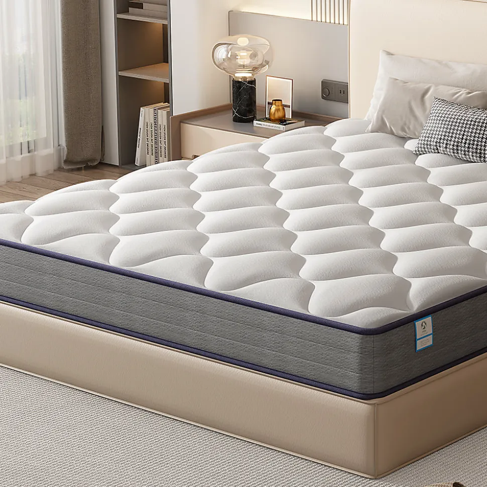 Matelas Ressorts 140x190cm de Forme en Mousse et Ressorts, 20 cm Épaisseur