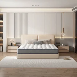 Matelas Ressorts 140x190cm de Forme en Mousse et Ressorts, 20 cm Épaisseur