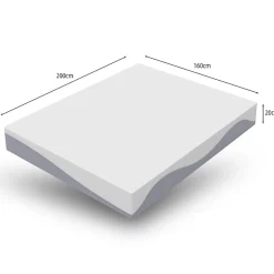 Matelas réversible 160x200cm,hauteur 20cm,degré de fermeté H3 & H4,côté souple et ferme,mousse confort 7 zones,Öko-Tex 100