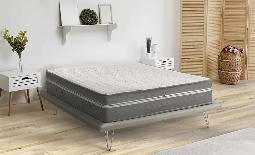 Matelas simple Dlesc, matelas en mousse à mémoire de forme et microressorts ensachés,, 80x190h32 cm