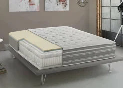 Matelas simple Dmili, orthopédique en mousse à mémoire de forme et microressorts ensachés,, 80x190h37 cm