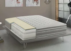 Matelas simple Dmili, orthopédique en mousse à mémoire de forme et microressorts ensachés,, 80x190h37 cm