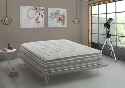 Matelas simple Dmili, orthopédique en mousse à mémoire de forme et microressorts ensachés,, 80x190h37 cm
