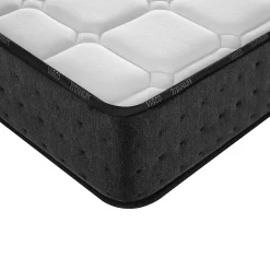 Matelas 160x200 + 2 Oreillers 60x60 Offerts - Épais 21 cm - Mousse - Blue Latex - 7 zones de soutien - Réversible - Equinox