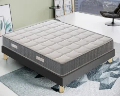 Matelas 70x200 à Mémoire de Forme - Epaisseur 21 cm - Mousse à Mémoire de forme 5 cm - 9 zones de confort - Mod Delphine