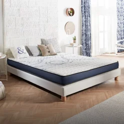 Matelas 140x190 à mémoire de forme - Épaisseur 15 cm - Blue Latex - 7 zones de confort - Hypoallergénique - Perfect Dream