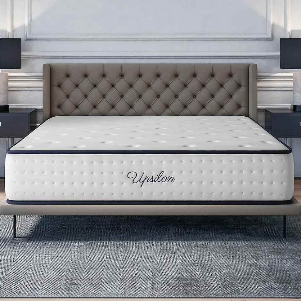 Matelas 140x200 - Épais 32 cm - Mousse mémoire de forme - Blue Latex - Confort Ferme - 7 zones - Réversible - Durable - Upsilon