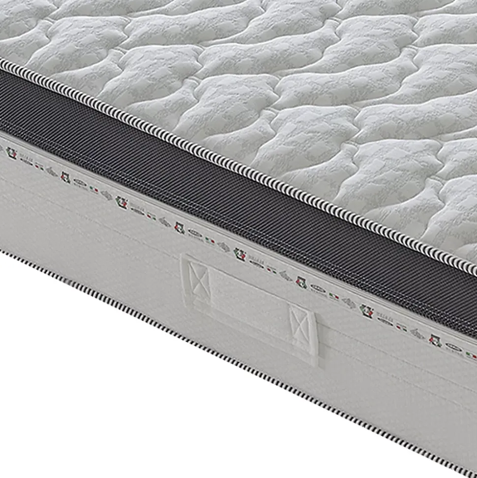 Matelas 120x190 à ressorts ensachés 800 - Epaisseur 28 cm - Mousse à mémoire de forme 6 cm - 9 zones de confort - Positano