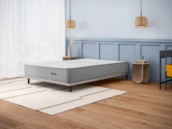 Matelas 140x190 Alpha - Mousse HR - Accueil Blue Latex - Épais 30 cm - 7 zones de soutien - Face été/hiver - Confort Ferme