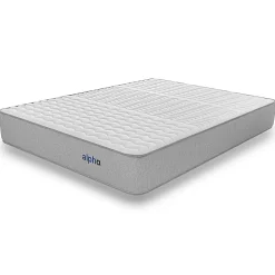 Matelas 140x190 Alpha - Mousse HR - Accueil Blue Latex - Épais 30 cm - 7 zones de soutien - Face été/hiver - Confort Ferme