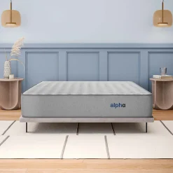 Matelas 160x200 Alpha - Mousse HR - Accueil Blue Latex - Épais 30 cm - 7 zones de soutien - Face été/hiver - Confort Ferme