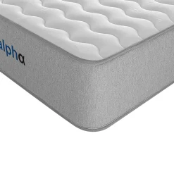 Matelas 160x200 Alpha - Mousse HR - Accueil Blue Latex - Épais 30 cm - 7 zones de soutien - Face été/hiver - Confort Ferme