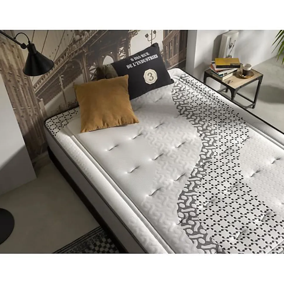 Matelas 120x180 Brooklyn Paradise Hauteur 24cm 2 Anti-acariens Respirant. ECCOX