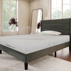 Matelas 90x200 cm - Ergonomique 7 Zones avec Mousse Froide, Confort H2 H3, Housse Amovible Lavable à Fermeture Éclair - Blanc