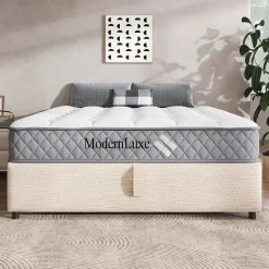 Matelas 140x200 cm - Matelas Orthopédique avec Ressorts ensachés 7 Zones et Mousse Froid - H3 Moyenne Ferme - 20 cm - Blanc