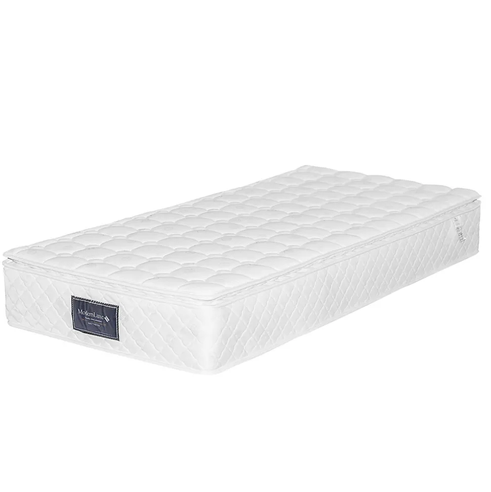 Matelas 90x200 cm à Ressorts Ensachés, Mousse Froide 7 Zones, Microfibre Matelassée, Fermeté H3, Hauteur 25 cm, Certifié Oeko-Tex