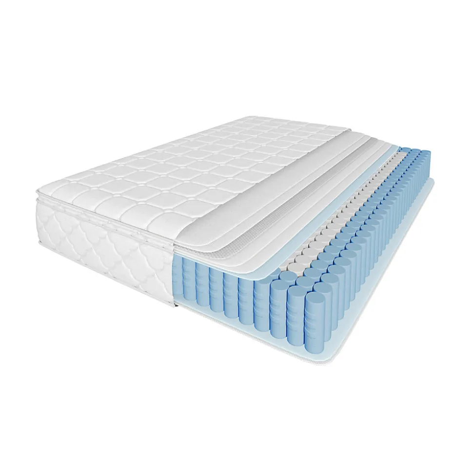 Matelas 90x200 cm à Ressorts Ensachés, Mousse Froide 7 Zones, Microfibre Matelassée, Fermeté H3, Hauteur 25 cm, Certifié Oeko-Tex