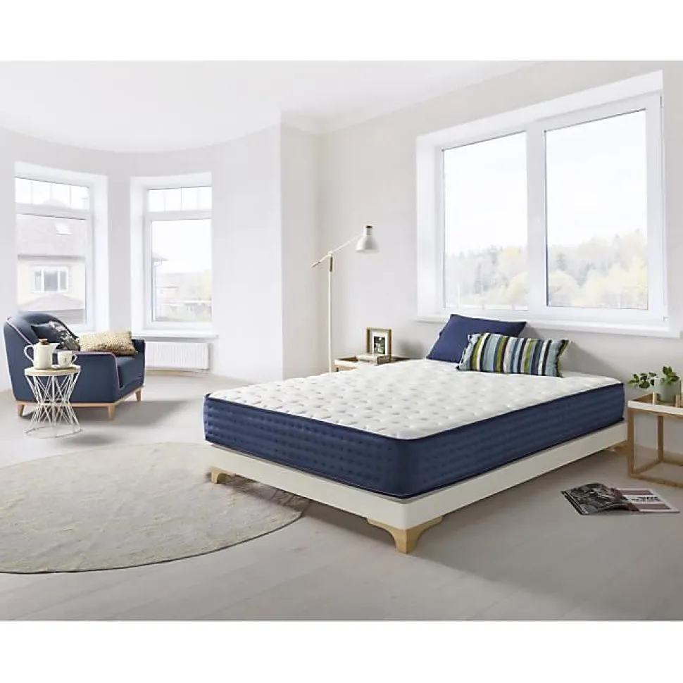 Matelas 105x200 cm Mémoire de forme Luxury Blue Sensation epaisseur 30 cm +/- 2 Fermeté moyenne-élevée. ECCOX