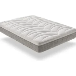 Matelas 90x190 cm Mémoire de forme Luxury Elite Argent H25 epaisseur 25 cm +/- 2 Haute Fermeté. ECCOX