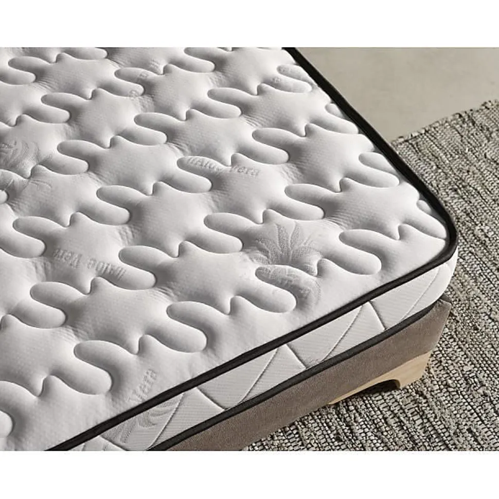 Matelas 80x190 cm Mémoire de forme Luxury Aloe Vera epaisseur 16 cm +/- 2 avec fonction antimicrobienne de traitement ALOE VERA. E
