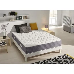 Matelas 140x190 cm Ressorts Ensachés Memory Nature avec 5cm Gel Mémoire de forme + Graphène + Supersoft epaisseur 30 cm +/-2