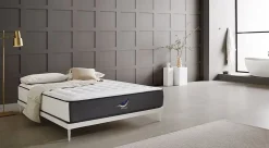 Matelas 140x190 cm Simpur Sport, mousse HR multizone haute densité, 30 cm, soutien semi-ferme, confort et maintien optimal
