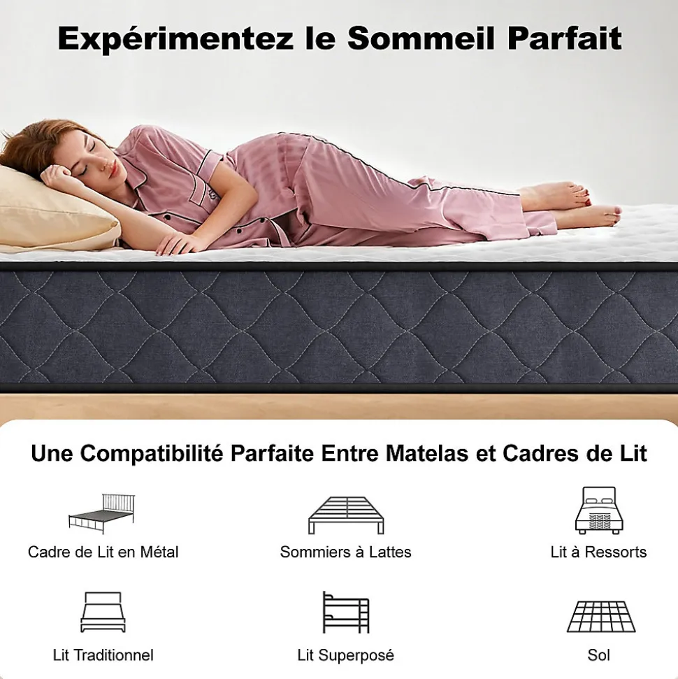 Matelas 90x190 Epaisseur 22CM Haute Densité