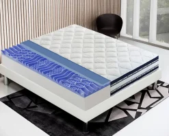 Matelas 120x190 Memory Gel - Epaisseur 25 cm - Mousse Mémoire 7 cm - 9 zones de confort - 100% Made in Italy