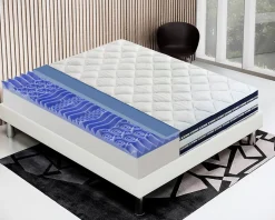 Matelas 160x200 Memory Gel - Epaisseur 25 cm - Mousse Mémoire 7 cm - 9 zones de confort - 100% Made in Italy