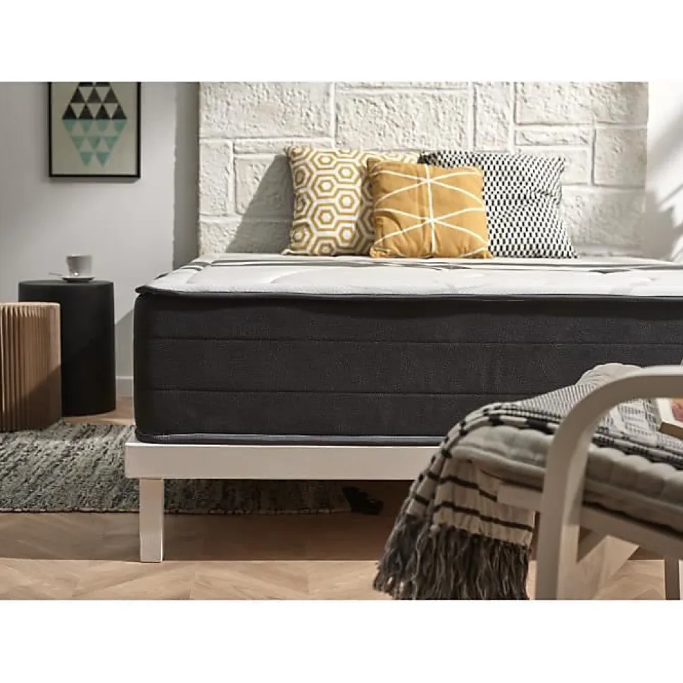 Matelas 105x190 Mémoire de formeelastique Memory Graphene Hauteur 30 cm +/-2 Fermeté moyenne-haute. ECCOX