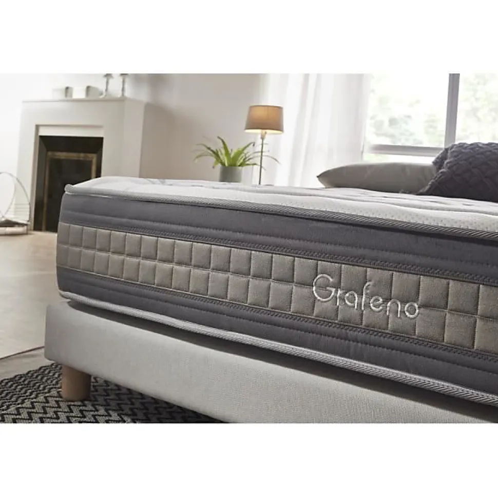 Matelas 80x190 Mémoire de forme Gel Pocket Spring Graphene Design & Comfort Hauteur 29cm + / -2 Fermeté moyenne-élevée