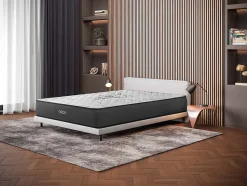 Matelas 140x190 Orion - Mousse Mémoire de Forme - Blue Latex - Épais 30 cm - 7 zones - Réversible face été/hiver - Confort Ferme
