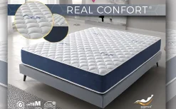 Matelas 200x200 real confort - mousse à confort multizone visco soft épaisseur 25 cm - double face été-hiver