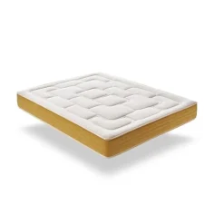 Matelas 100x200 Ressorts Ensachés Elite Gold Hauteur 30 cm +/- 2 Rembourré en Mémoire de forme + Supersoft 5 cm Mi-Ferme. ECCOX