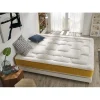 Matelas 90x180 Ressorts Ensachés Elite Gold Hauteur 30 cm +/- 2 Rembourré en Mémoire de forme + Supersoft 5 cm Mi-Ferme. ECCOX