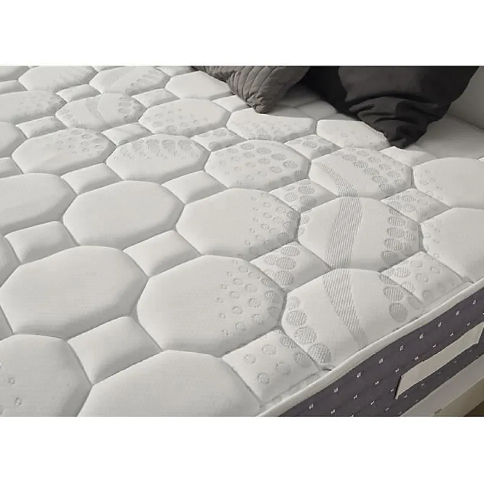 Matelas 80x180 Ressorts Ensachés Memory Nature avec 5cm Gel Mémoire de forme + Graphène + Supersoft Hauteur 30 cm +/-2 n