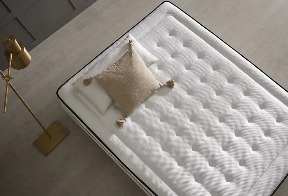 Matelas 90x200 ressorts ensachés simpur exclusive sport épaisseur +- 30 cm avec mousse hr haute densité soutien semi-ferme