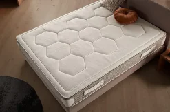 Matelas 140x200 Royal Madeira, ressorts ensachés Healthy Spring, 25 cm, confort HR multizone, ferme et doux, anti-vibrations