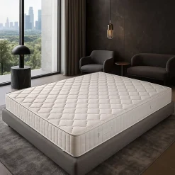 Matelas 100x200 Tissu Ignifugé Hauteur 15 cm au Confort Ferme - Mousse Extrèmement Durable - Anti feu 100 200