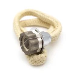 Mèche de rechange pour grande lampe catalytique 200ml - Compatible toutes marques. Tête en céramique et cordon 100% coton