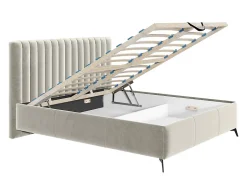 Mendoza - lit coffre - 180x200 - sommier inclus - en velours - Best Mobilier