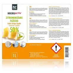 Microactiv Acide Citrique Liquide 50% Détartrant Polyvalent 1 x 6 L, Et Économique