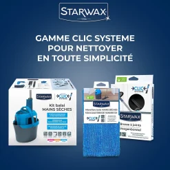 Microfibre balai mains sèches Clic système Starwax