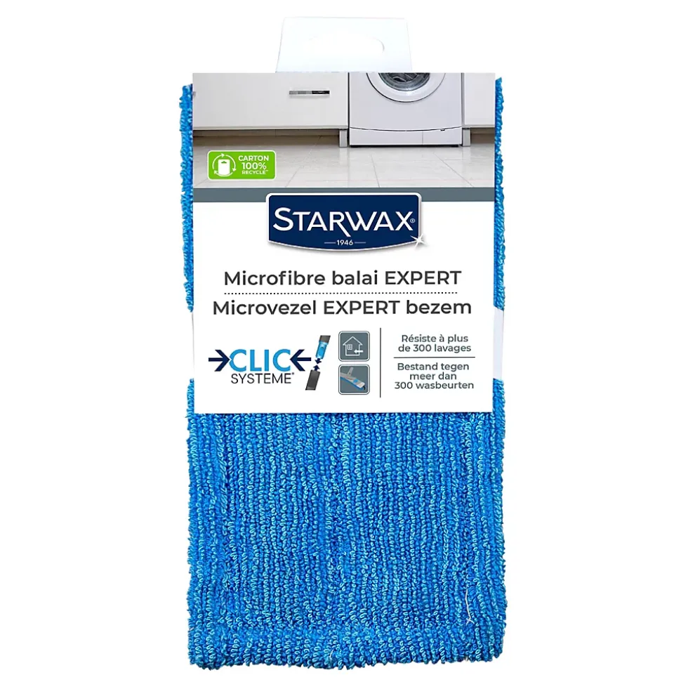Microfibre pour balai Clic Système Starwax L.24 x l.12 cm