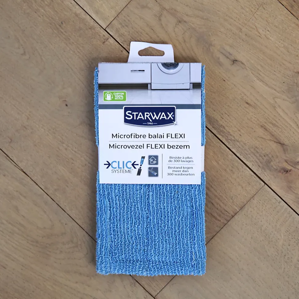 Microfibre pour balai Clic Système Starwax L.24 x l.12 cm